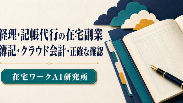簿記・クラウド会計・正確な確認を軸にした経理・記帳代行の在宅副業のImage2アイキャッチ