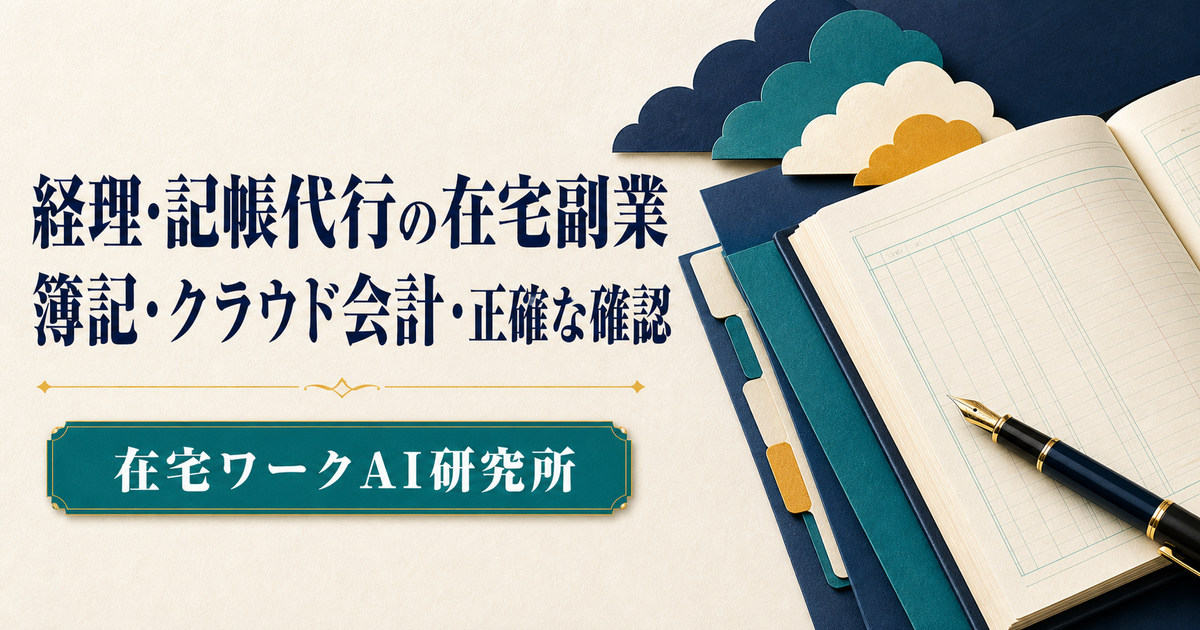 簿記・クラウド会計・正確な確認を軸にした経理・記帳代行の在宅副業のImage2アイキャッチ