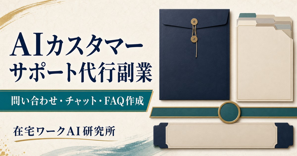 問い合わせ対応・FAQ作成・エスカレーションをAIで補助し人が確認するカスタマーサポート代行副業のImage2アイキャッチ
