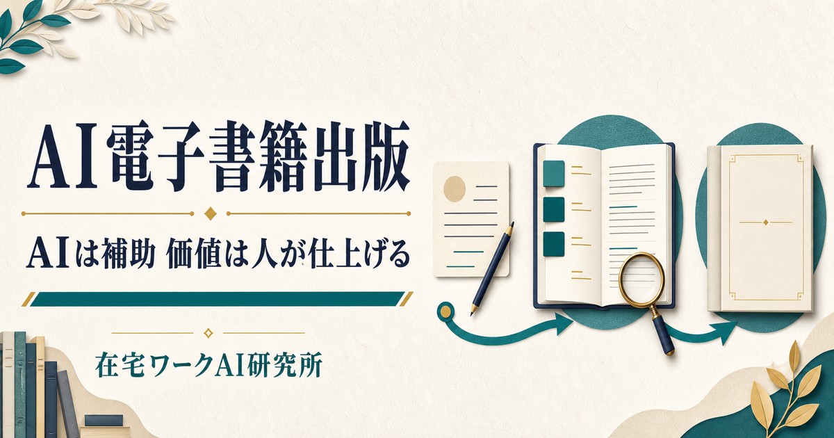 AIで企画と下書きを補助し人が読者価値を加えて電子書籍へ仕上げるImage2アイキャッチ