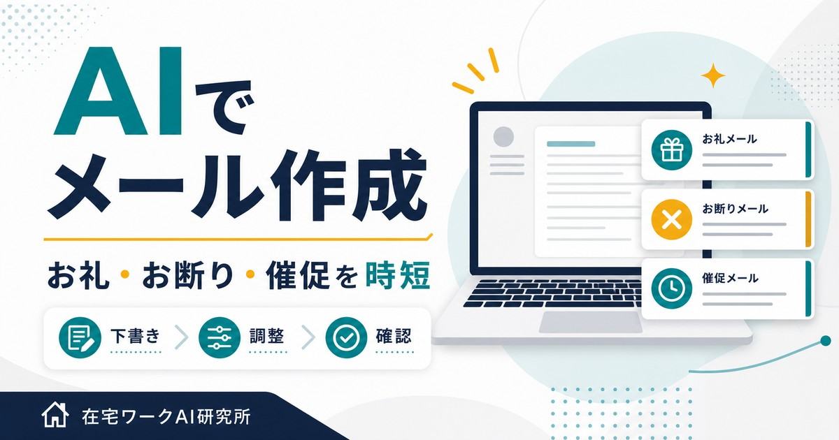 AIでメールや文章を作成する方法を示すアイキャッチ画像