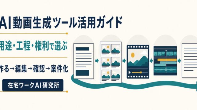 AI動画生成ツールを用途と工程と権利確認から選ぶ活用ガイド