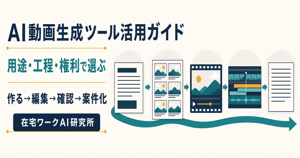AI動画生成ツールを用途と工程と権利確認から選ぶ活用ガイド