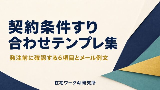 副業の契約条件すり合わせテンプレ集のアイキャッチ