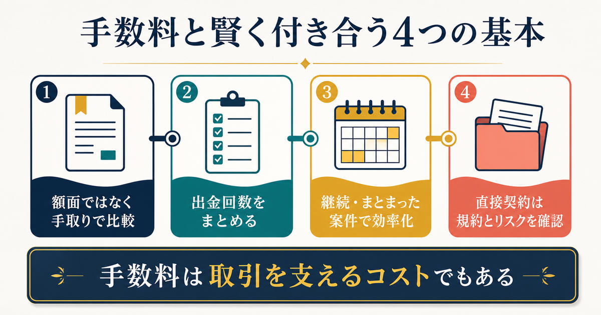 額面ではなく手取りで比較し出金回数継続案件直接契約の規約とリスクを確認する4つの基本