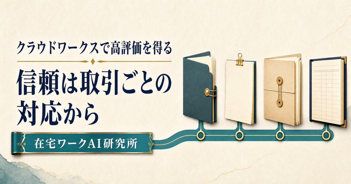 クラウドワークスで高評価を獲得する方法｜レビュー・実績で選ばれるワーカーになる戦略