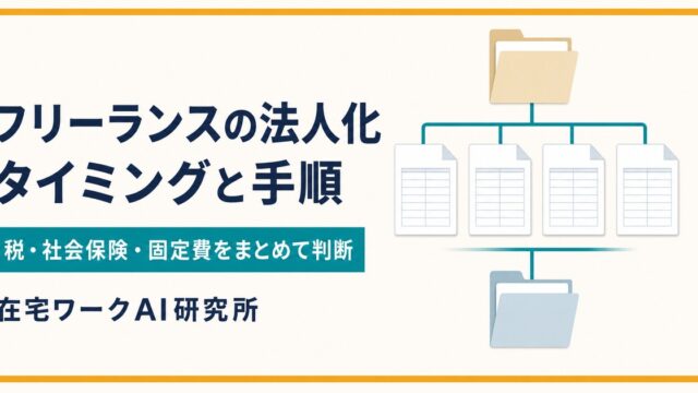 フリーランスの法人化を税・社会保険・固定費・事業計画で判断するImage2アイキャッチ