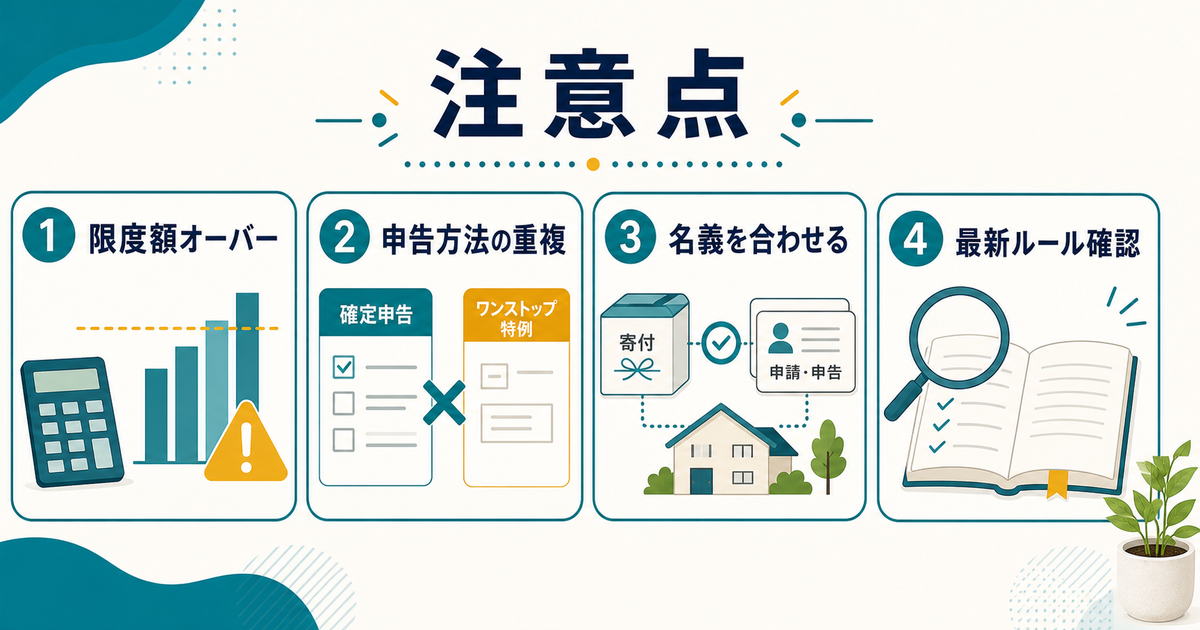 ふるさと納税で副業者が注意したい項目の図解