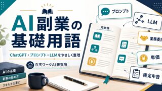 AI副業の基礎用語を整理したアイキャッチ画像