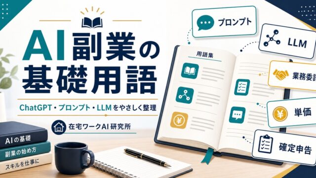 AI副業の基礎用語を整理したアイキャッチ画像
