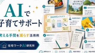 AIを子育てに活用して献立や自由研究や読み聞かせなどの考える手間を減らす方法を示すアイキャッチ画像