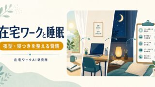 在宅ワークと睡眠・生活リズムを整える習慣を示すアイキャッチ画像