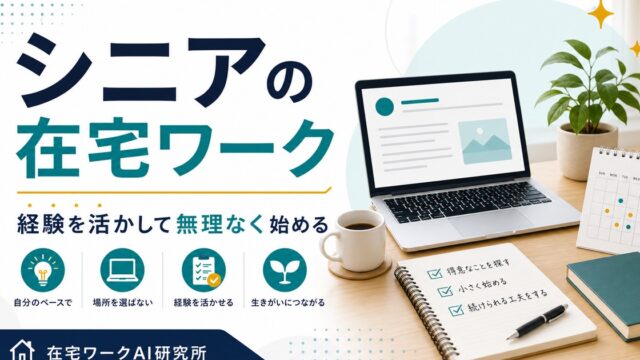 シニアの在宅ワークと副業の始め方を示すアイキャッチ画像