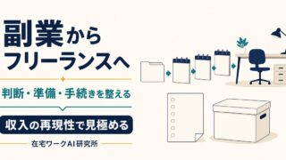 副業からフリーランスへの判断と準備と手続きを収入の再現性で整理する記事のアイキャッチ