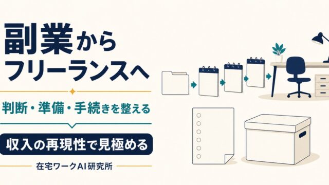 副業からフリーランスへの判断と準備と手続きを収入の再現性で整理する記事のアイキャッチ