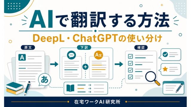 AIで翻訳する方法とDeepL・ChatGPTの使い分けを示すアイキャッチ画像