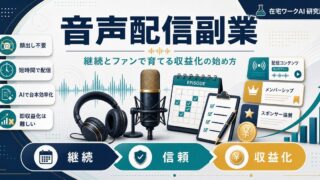 音声配信副業の始め方と収益化の現実を示すアイキャッチ画像