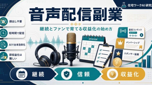 音声配信副業の始め方と収益化の現実を示すアイキャッチ画像