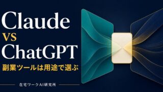 ClaudeとChatGPTを副業の用途に応じて比較して選ぶ考え方を表したアイキャッチ画像