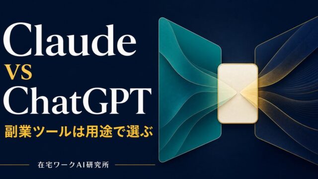 ClaudeとChatGPTを副業の用途に応じて比較して選ぶ考え方を表したアイキャッチ画像