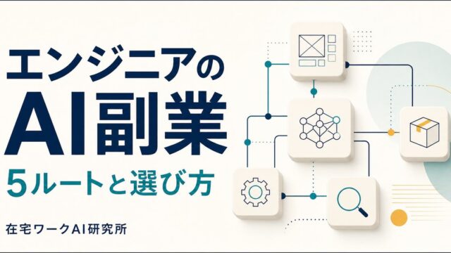 エンジニアがAI副業の5ルートを選ぶためのアイキャッチ