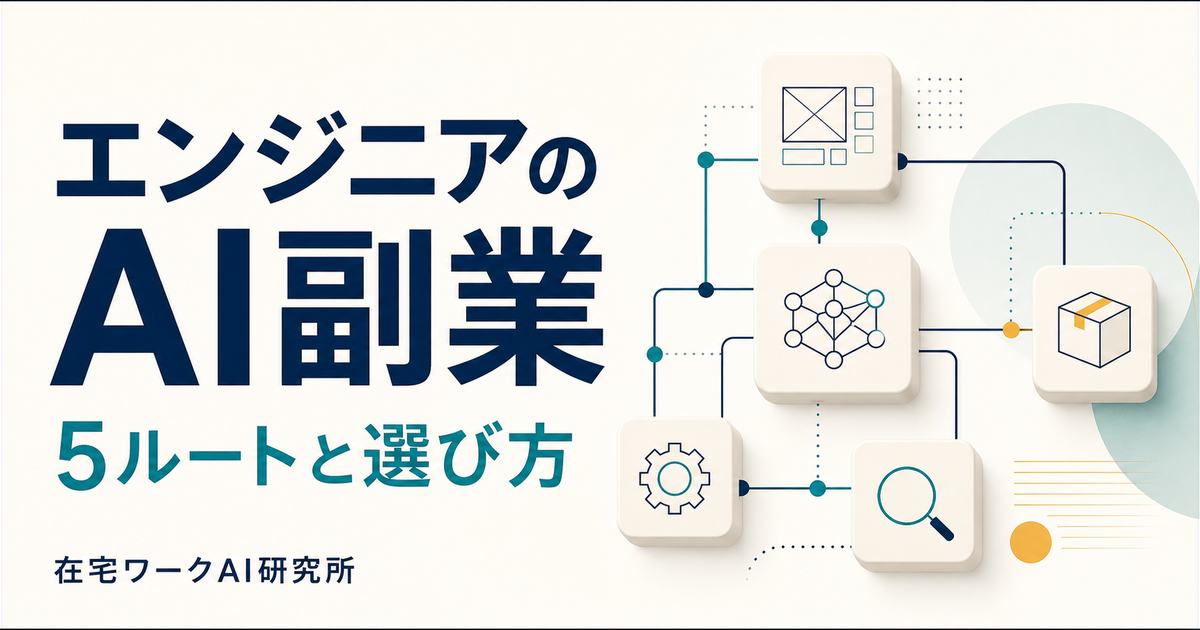エンジニアがAI副業の5ルートを選ぶためのアイキャッチ