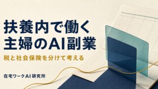 扶養内で働く主婦のAI副業で税と社会保険を分けて考える