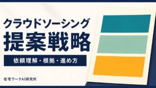 クラウドソーシングの提案を依頼理解・根拠・進め方の3点から組み立てる記事のアイキャッチ