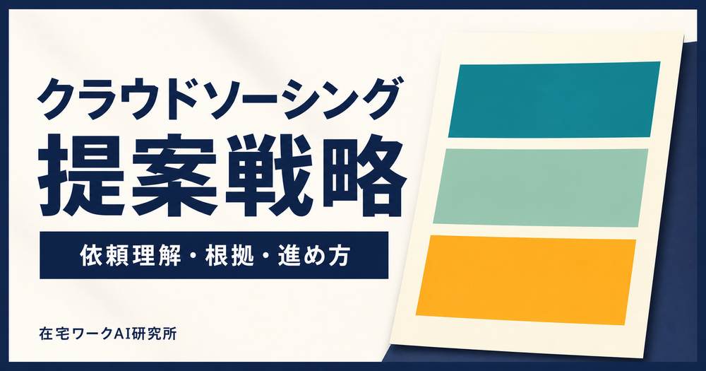 クラウドソーシングの提案を依頼理解・根拠・進め方の3点から組み立てる記事のアイキャッチ