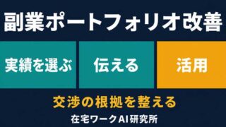 副業ポートフォリオを実績の選定・伝え方・活用で改善するアイキャッチ