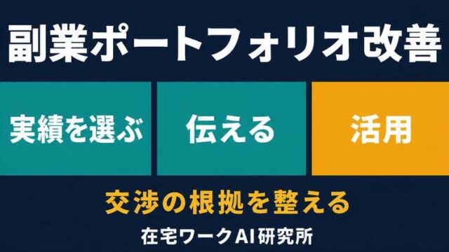 副業ポートフォリオを実績の選定・伝え方・活用で改善するアイキャッチ