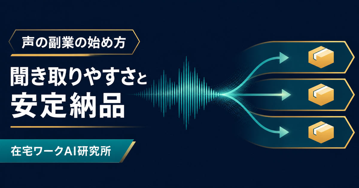 聞き取りやすさと安定納品を重視する声の副業の始め方
