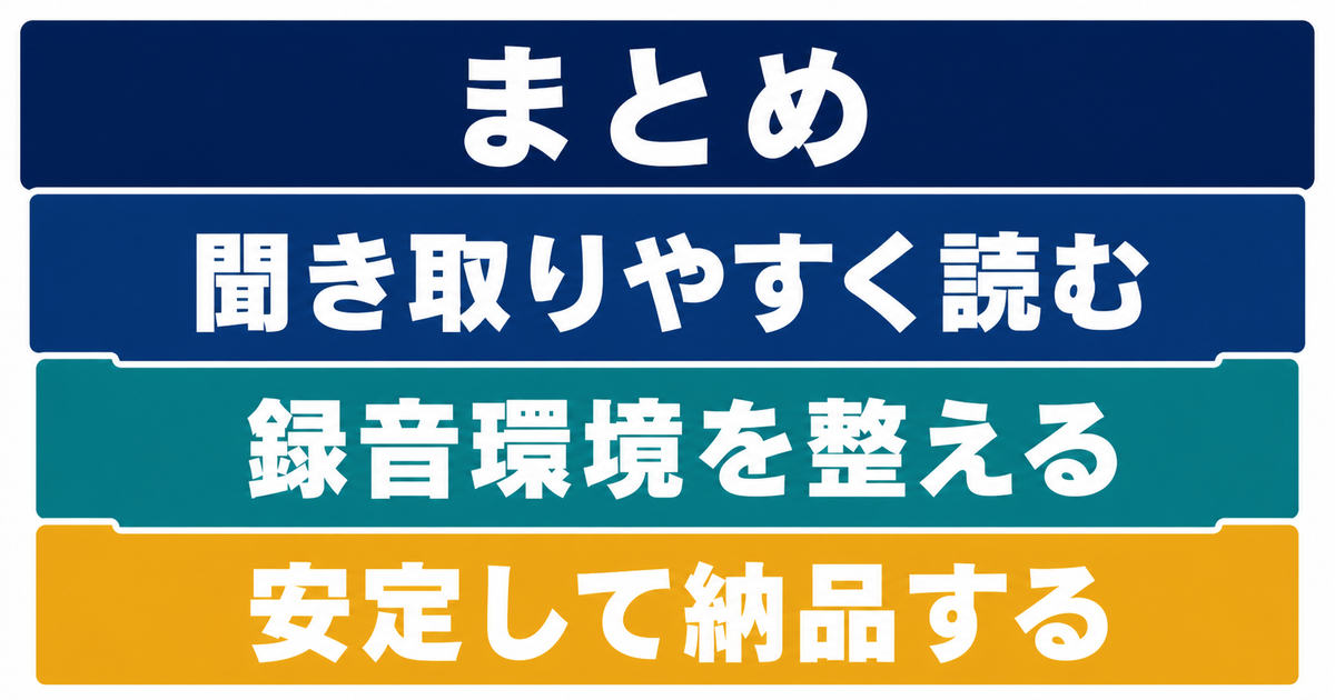 聞き取りやすさ・録音環境・安定納品を整える声の副業まとめ