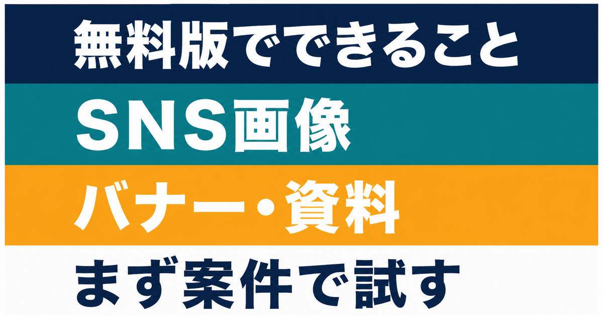 Canva無料版でできる制作と試し方