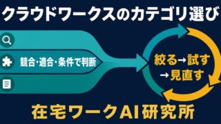 クラウドワークスのカテゴリ選びを競合・適合・条件で判断するアイキャッチ