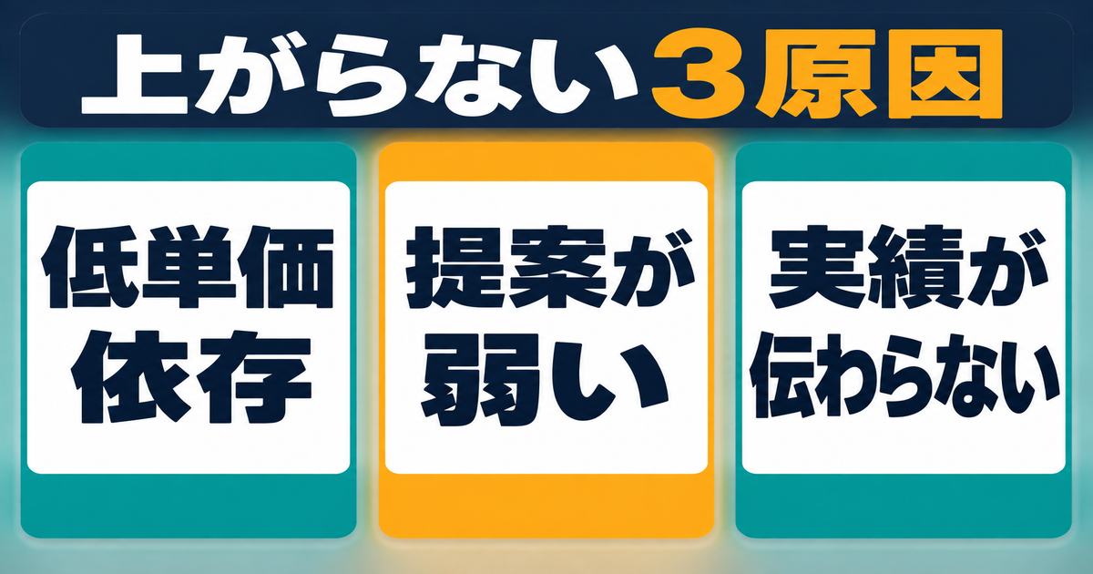 ランサーズで単価が上がらない3つの原因