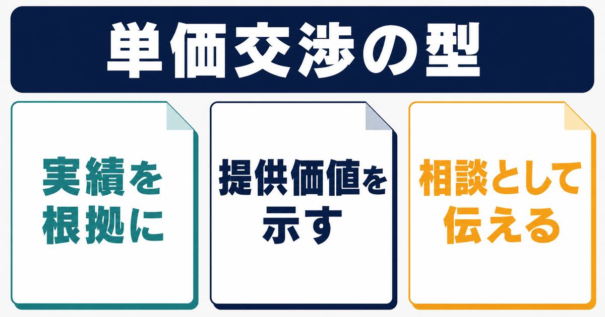 単価アップ交渉メッセージの基本構成