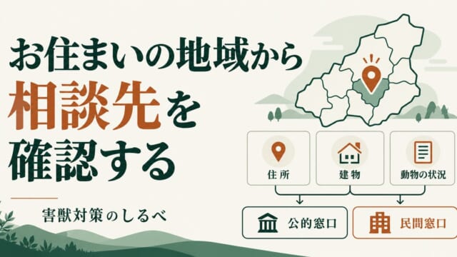 お住まいの地域から、相談先を確認するのイメージ