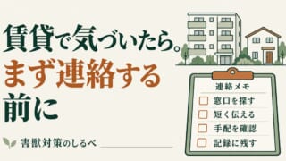 賃貸で気づいたら。まず連絡する前にのイメージ