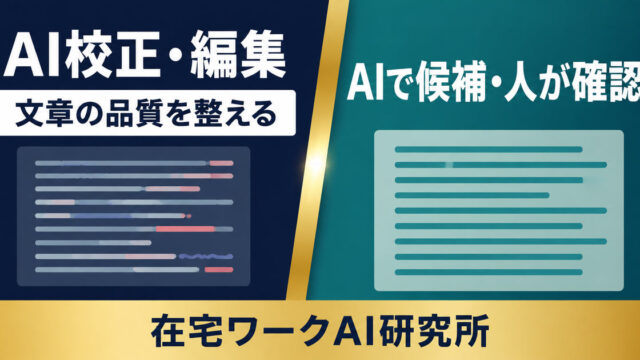 AIで候補を出し人が確認して文章品質を整える