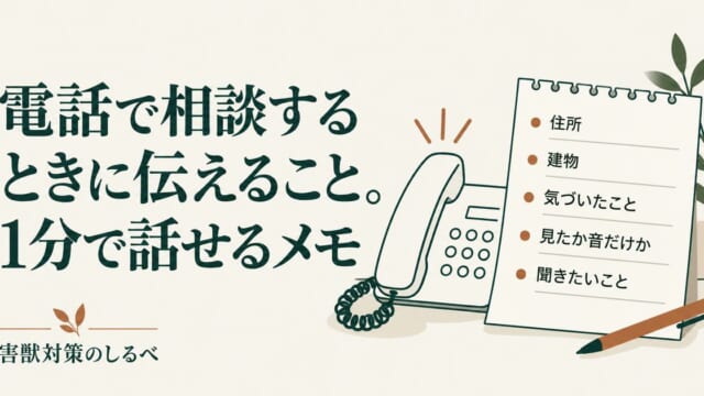 電話で相談するときに伝えること。1分で話せるメモのイメージ